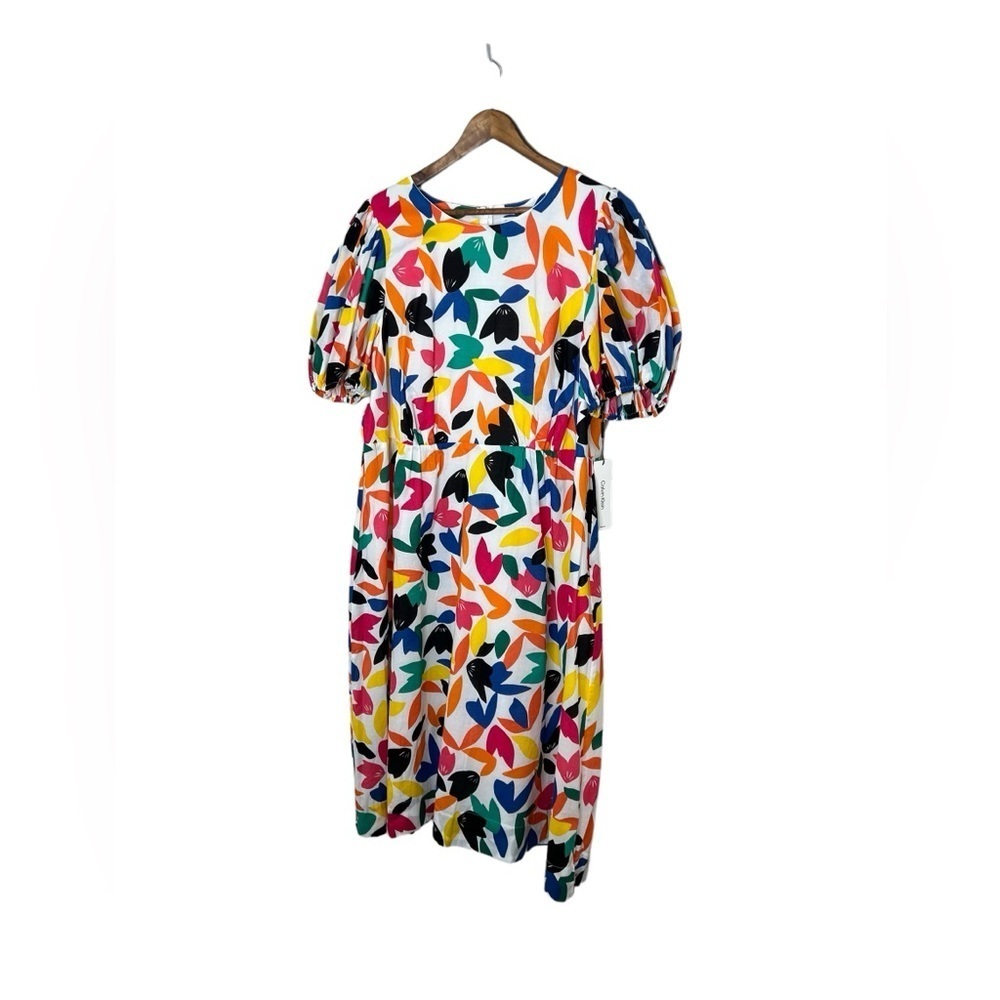 Calvin Klein Women's Multicolor Maxi Cap Sleeve Dress - Picture 3 of 14